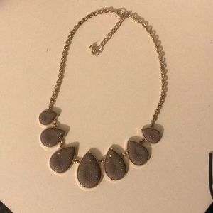 Taupe Druzy Statement necklace